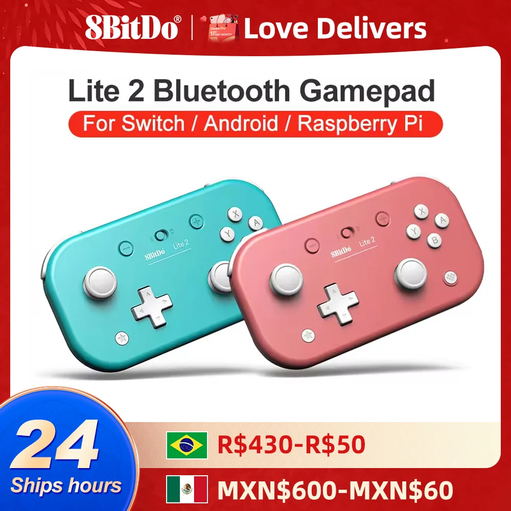 8BitDo Lite 2 Gamepads for Nintendo Switch Controller Controle for Raspberry Pi Android iOS iPadOS tvOS macOS Turtbo function