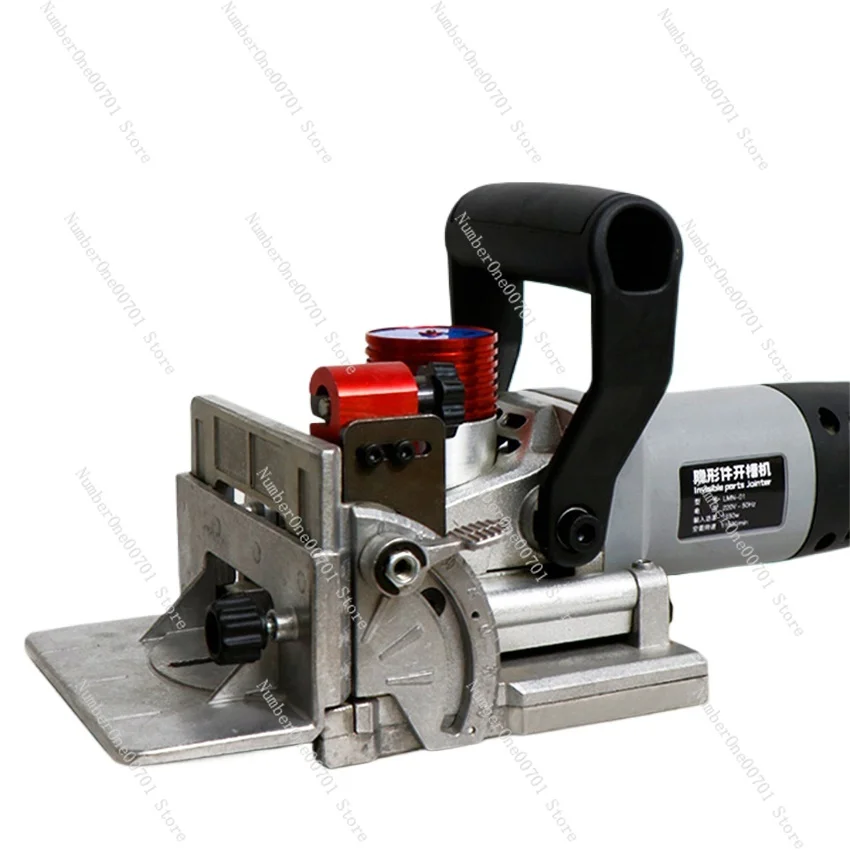 LMN-01 Portable Oblique Hole 3-slot Slotting Machine Furniture Connector Wood Biscuit Joiner Woodworking Tenoning Machine 220V