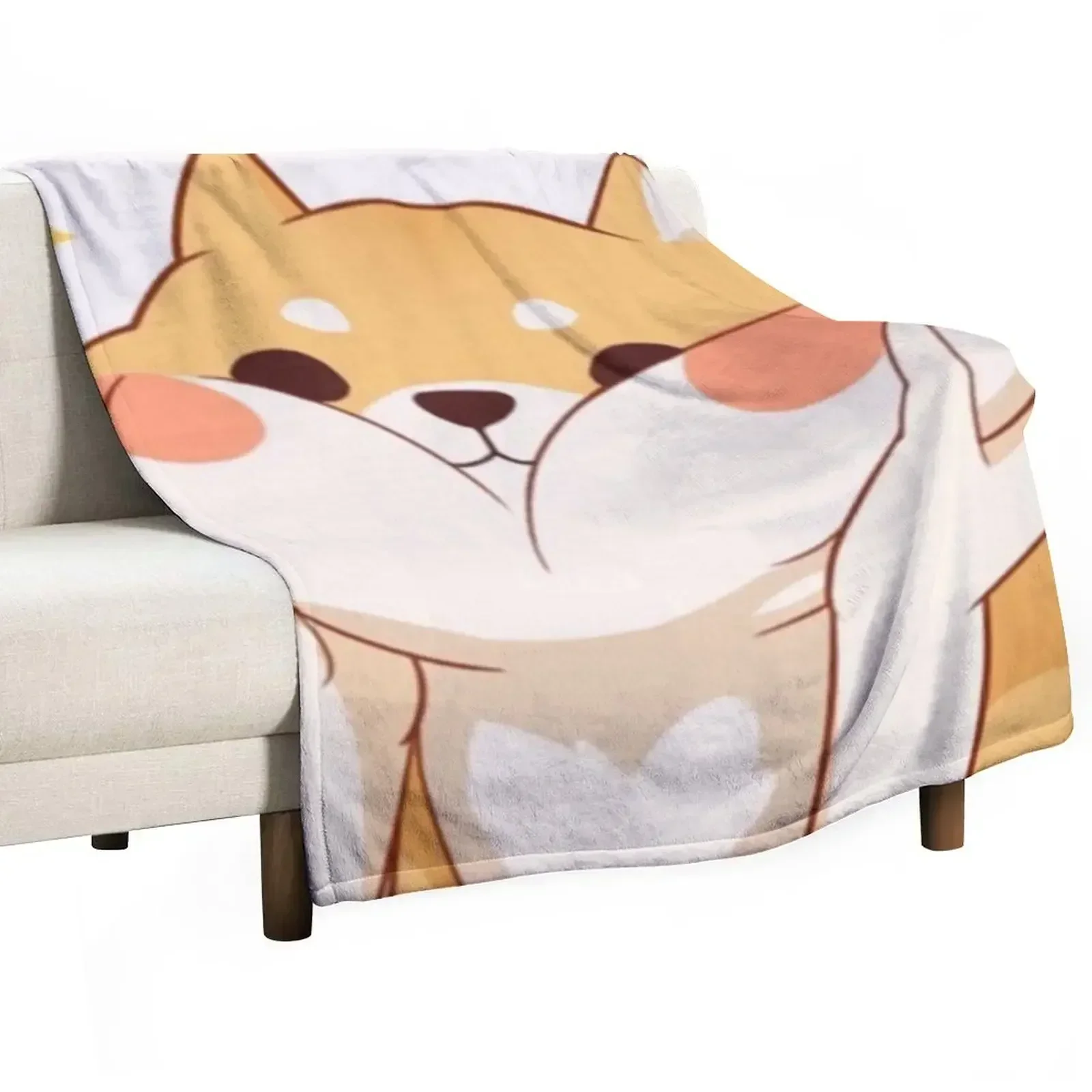 

Kawaii Shiba inu Throw Blanket warm winter Plaid Bed linens Blankets