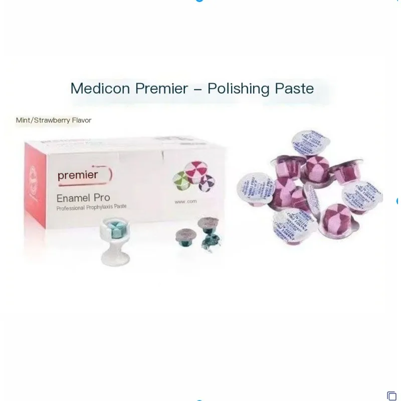 Dental Polishing Paste Medicon Fluoride Enamel Cleaning and Polishing Paste Teeth Polishing Strawberry Mint Flavor