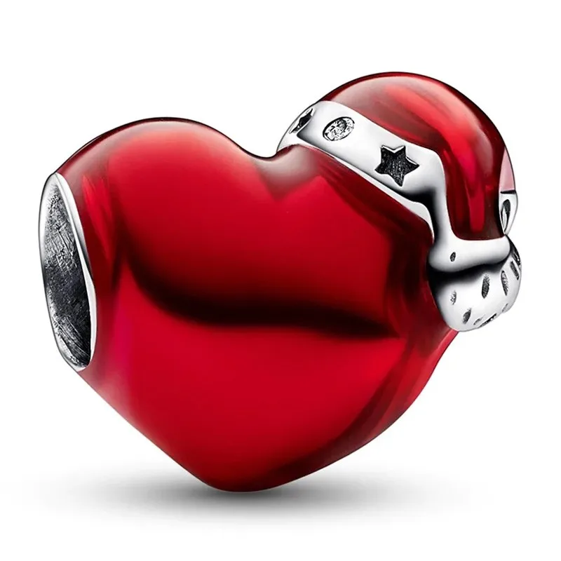 

Оригинальные моменты, металлик, красный, Рождество, фотоэлемент, Подходит для Pandora, серебро 925 пробы, браслет, ювелирные изделия Diy