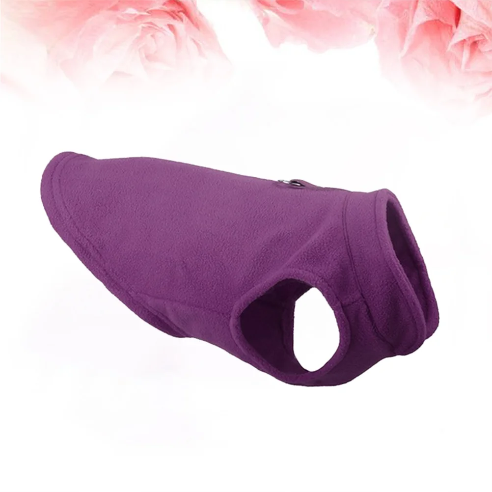 

1Pcs Dog Clothes Soft Comfortable Warm Breathable Autumn Winter Polar Fleece Outfit Party Costume Pet Supplies Size S Purple