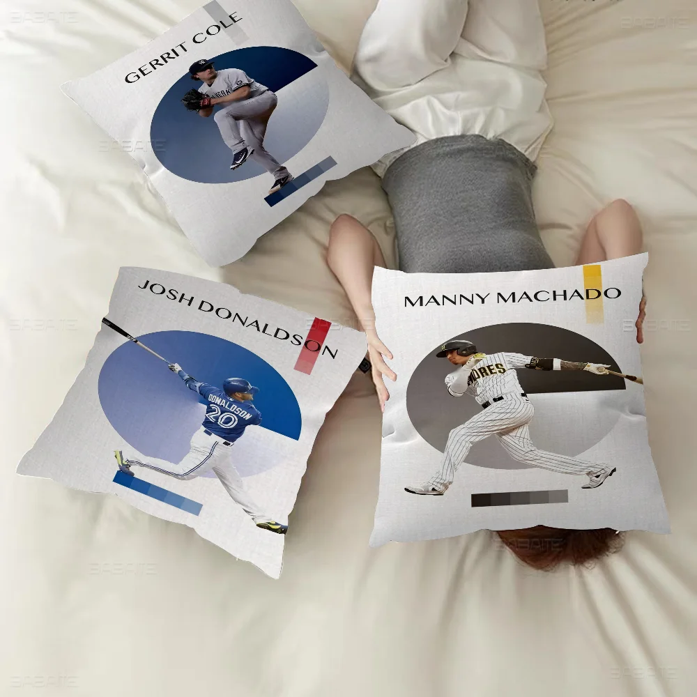 

Modern Famous Baseball Team Members Pillowcase Toon Gift Cushion Cover Bedroom Home Sofa Chair Seat Decor Pillow Case