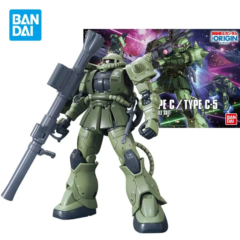 

Bandai Original HG 1/144 GTO HG MS-06C ZAKU II TYPE C/TYPE The Origin Anime Action Figure Assembly Model Toys Gifts for Children