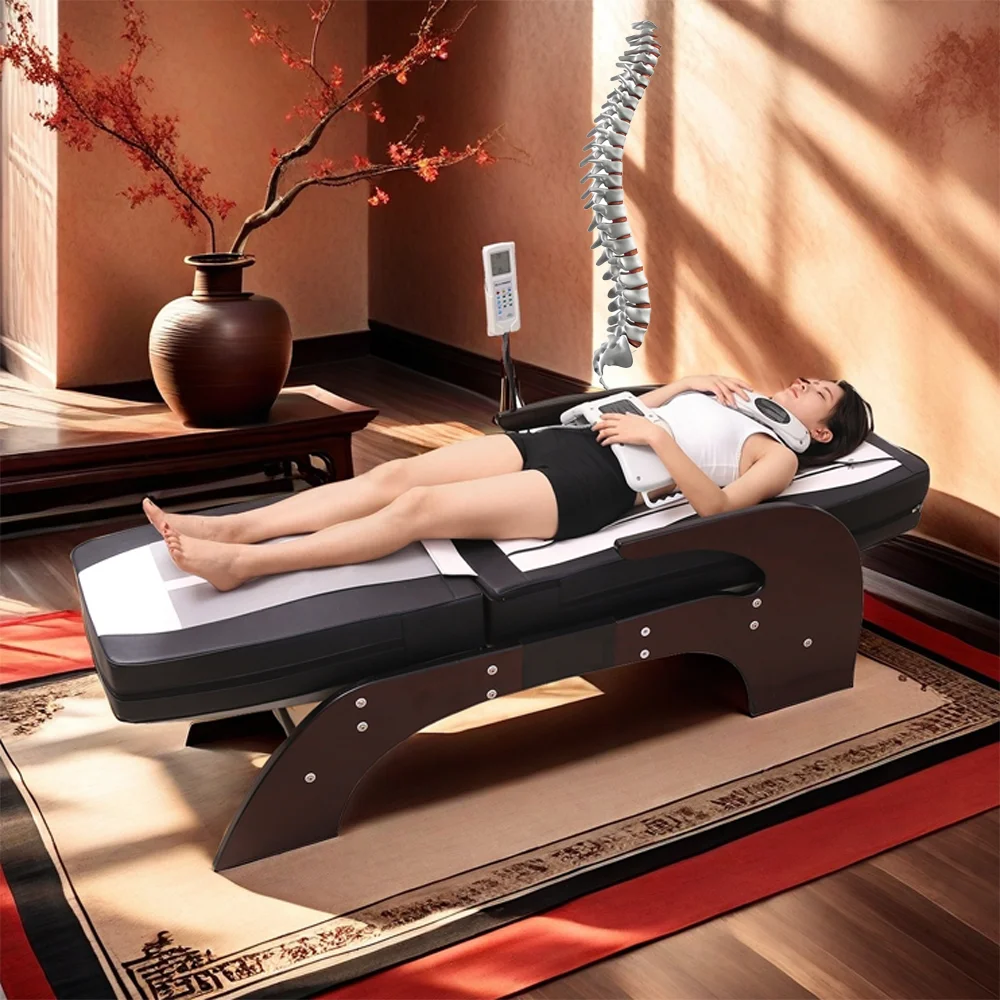 

PopRelax многофункциональная теплая физиотерапия всего тела 3D домашняя электрическая термомассажная кровать для шейного отдела поясничного отдела позвоночника N5