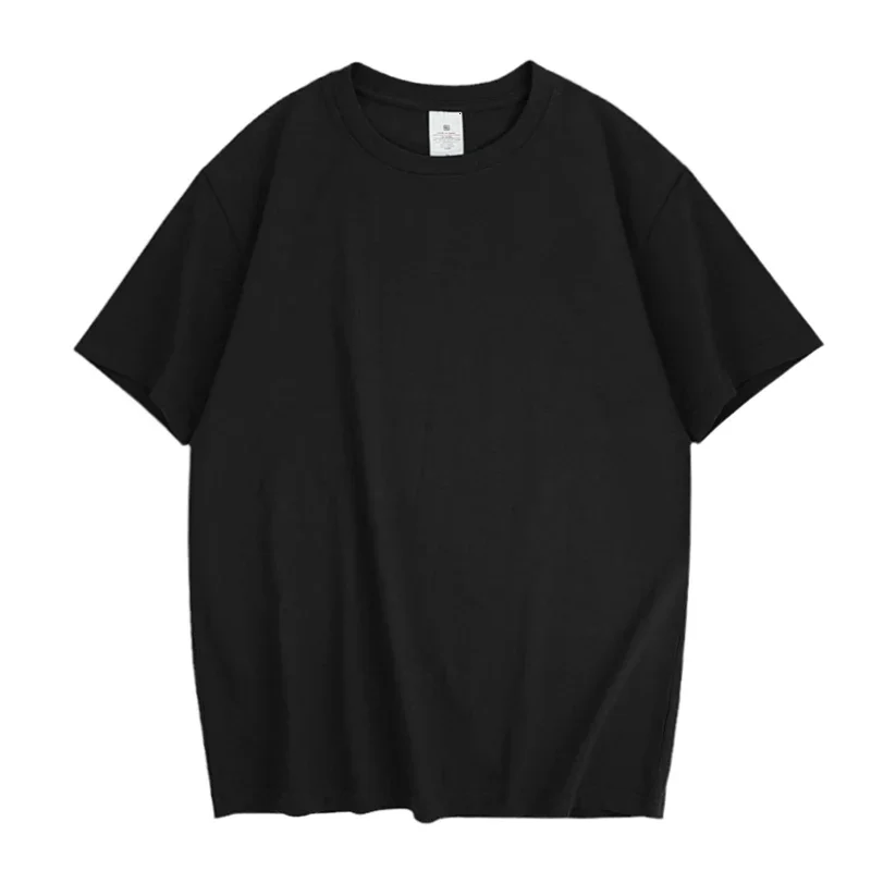 Plain 100% Cotton 220 Gsm Crew Neck Half Sleeve T-shirts for Men Casual Summer Oversized T-Shirt for Daily Wear Vacation Resorts image 6