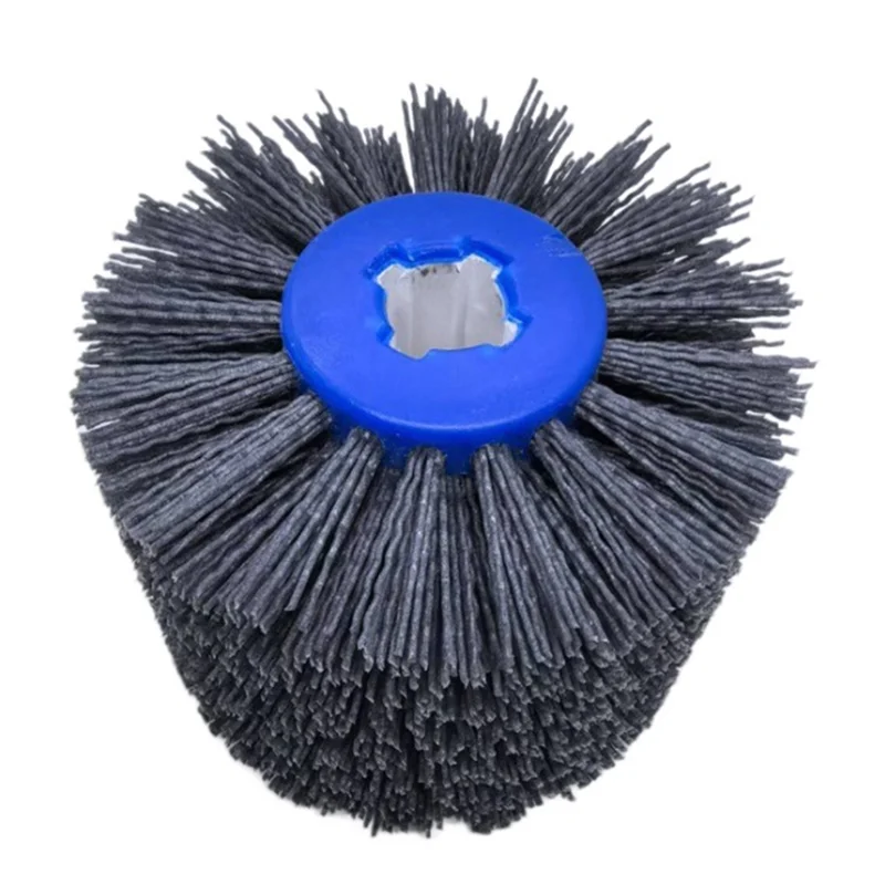 PORK-120X100x19mm cepillo eléctrico de rueda de pulido de tambor de alambre abrasivo de nailon para carpintería herramienta de cepillo metalúrgico
