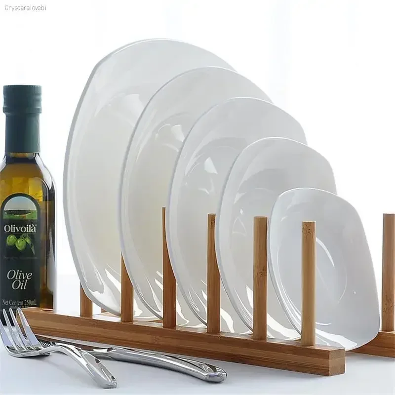 

4pcs 4 Inch, Plain White Bone China Rectangular Dish, Ceramic Baby Plate, Small Sushi Plate, Tableware of Ceramics