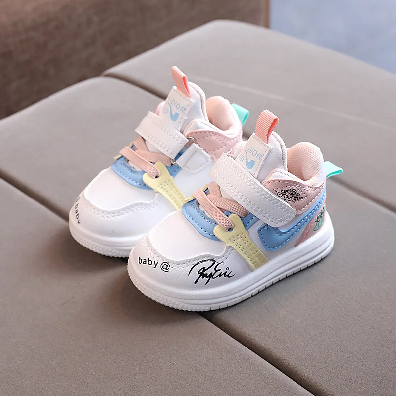 Children Sports Shoes Soft Soled Toddler Walking Shoes Kids Autumn New Style Breathable Casual Shoes 0-3 Years Old Trendy Shoes