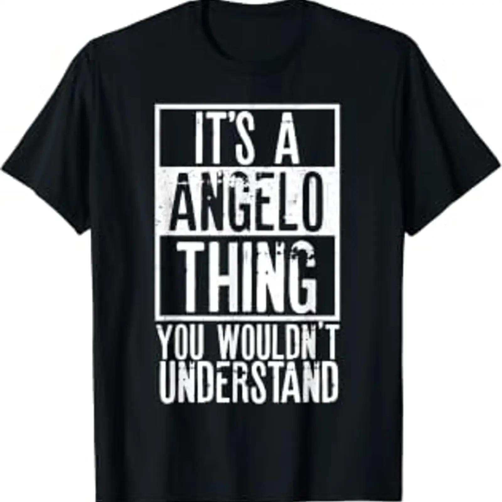 It's A Angelo Thing You Wouldnt Understand T Shirt vintage Washed Stretched graphic Unisex fashion streetwear Versatile Casual