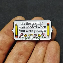 1pc Inspiring Teacher Brooch - Fashion lapel pins jewelry