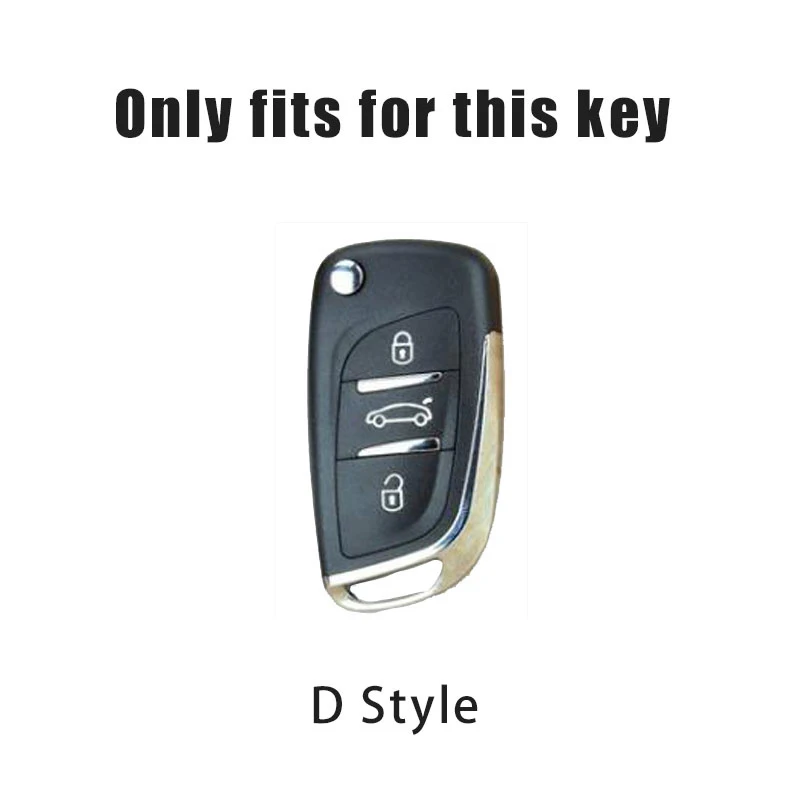 Zinc Alloy Car Key Case Cover Shell Holder Keychain Fob For Peugeot 107 207 306 307 407 308 607 Protection Key Bag Accessories