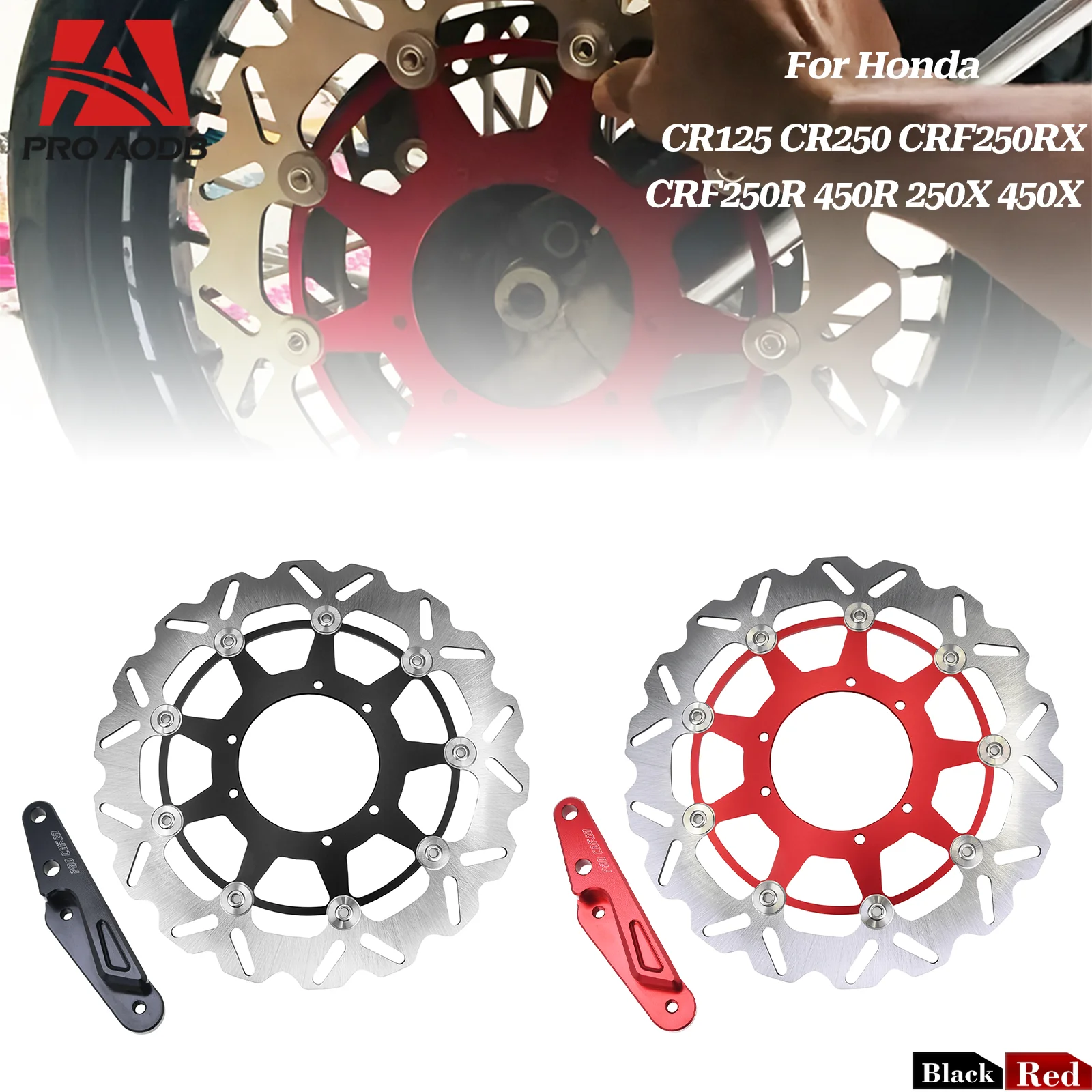 Front Floating Brake Disc For Honda Motocross 320mm Rotor Disk CRF450 250RX CRF450X CRF250X CRF450R CRF250R 2004-2023