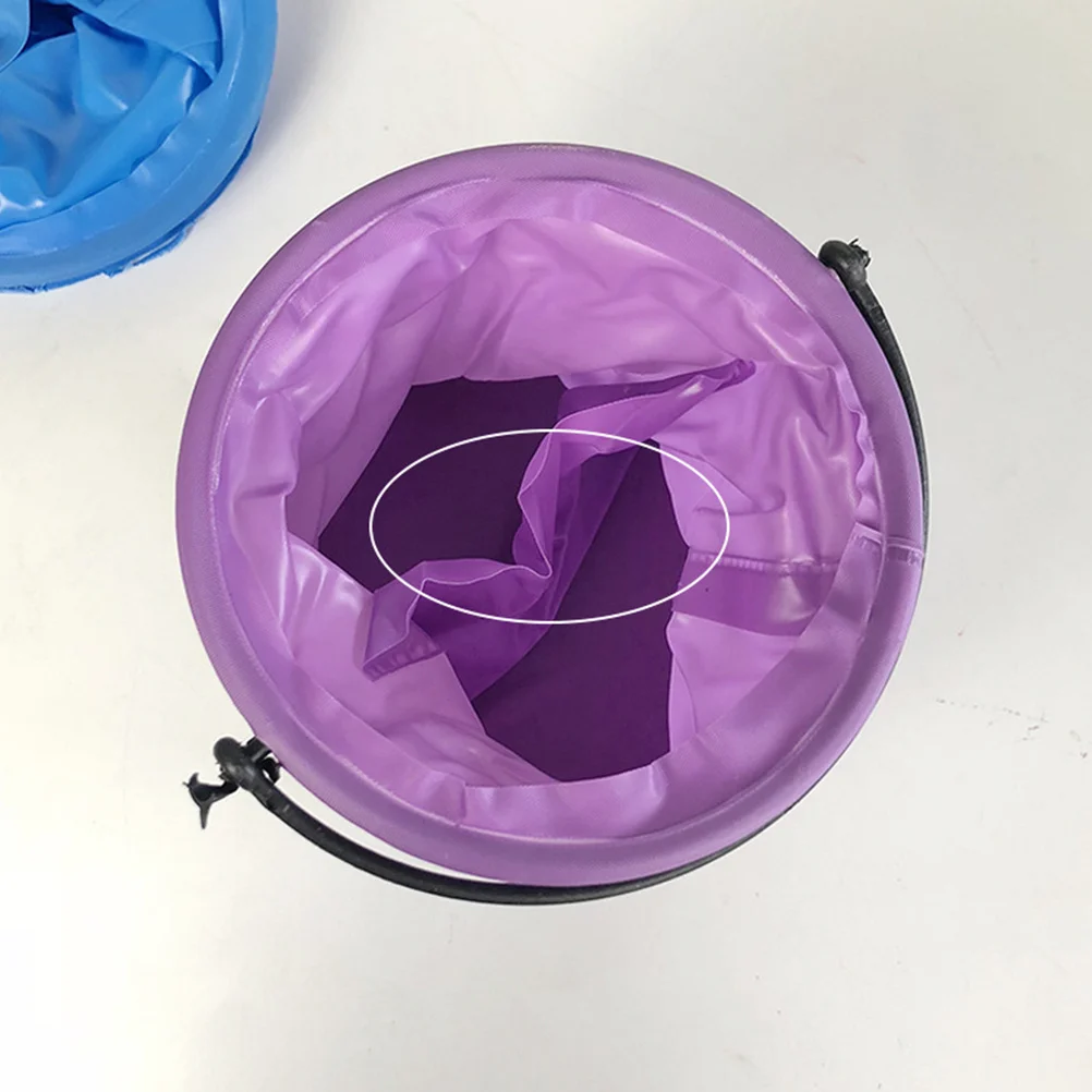 2 Cubos de Almacenamiento Plegables de PVC Resistente, Color Morado, para Accesorios de Pintura, Lavado de Plumas, Hogar, Oficina, Escuela, Pesca