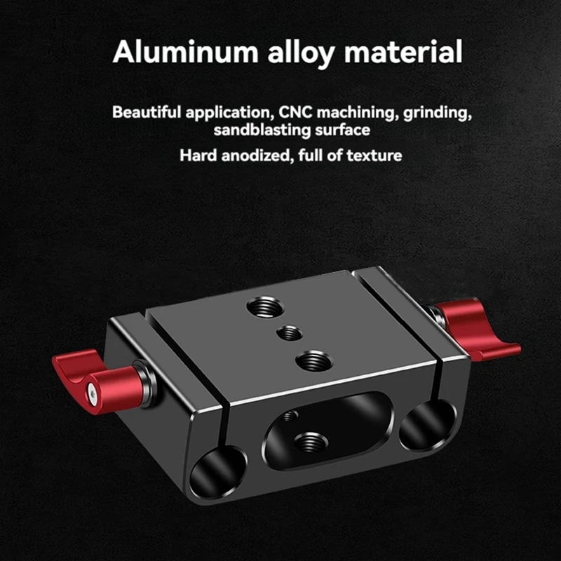 Podwójny wspornik do montażu na słupie 15 mm ze stopu aluminium z otworem 1/4 3/8 do montażu na statywie płyta podstawowa