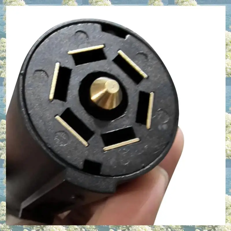 Новая 7-контактная вилка прицепа, водонепроницаемая, круглая 7-контактная вилка прицепа в стиле RV, съемный 7-контактный разъем прицепа, адаптер, штекерный конец