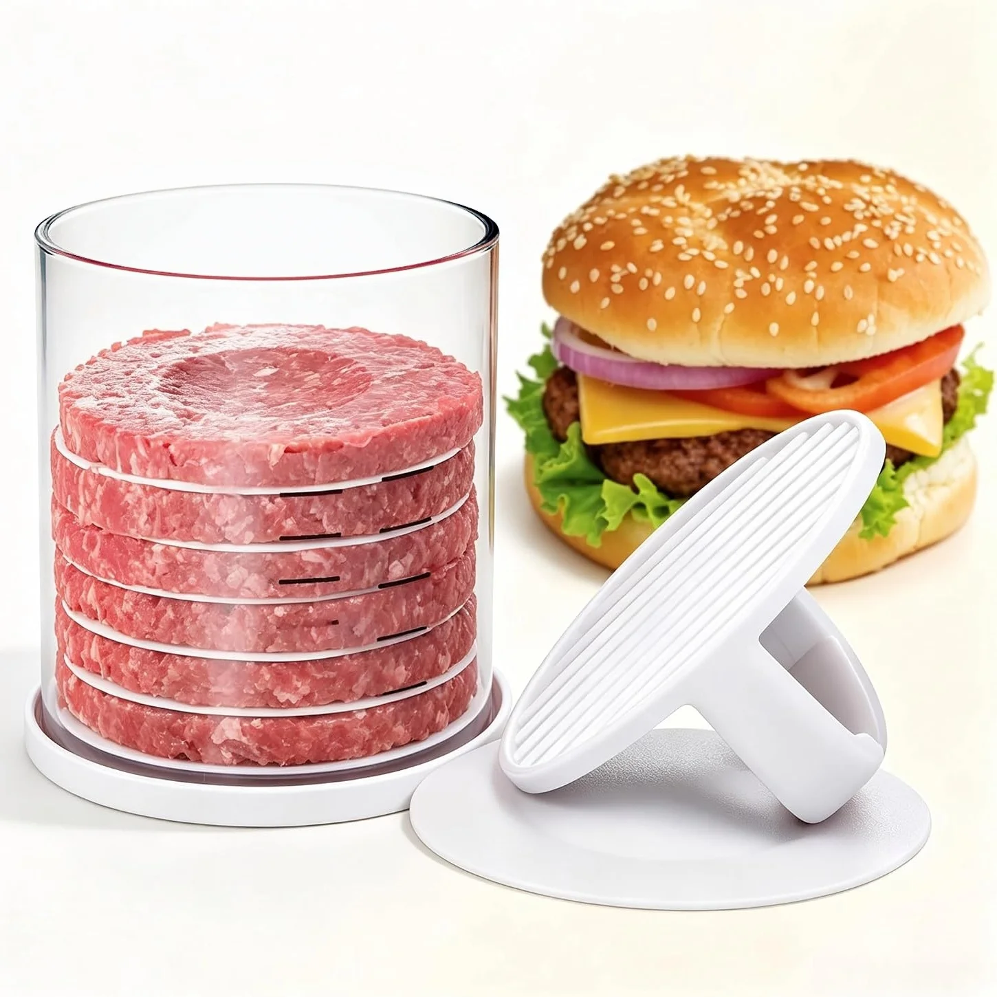 Stackable Burger Press Set – A Must-Have for BBQ and Home Kitchens to Create Perfectly Round Patties