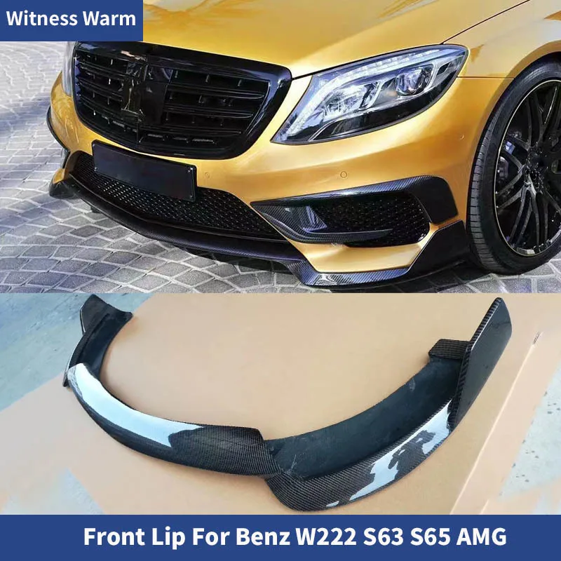 Carbon Fiber Front Lip Bumper Portector for Mercedes-benz W222 S63 S65 Amg 2014-2018 Front Lip Spoiler Car Body Kit