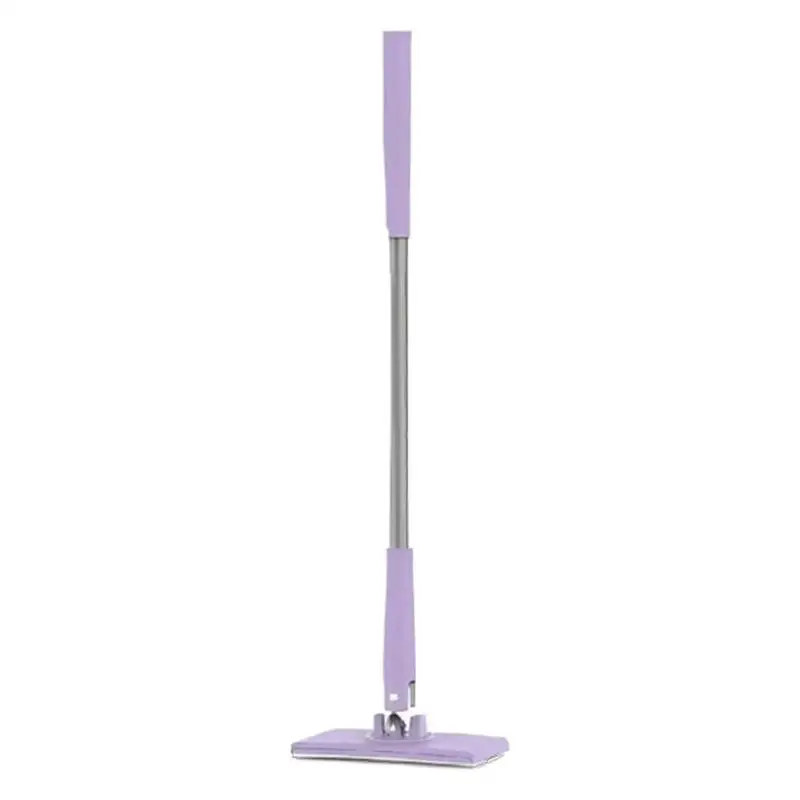 Small Mop Rotating Small Flat Dust Mop Automatic Cloth Changing Push-Pull Handle Flat Mop for Easy Use Wall Mounted Wet Dry Mop