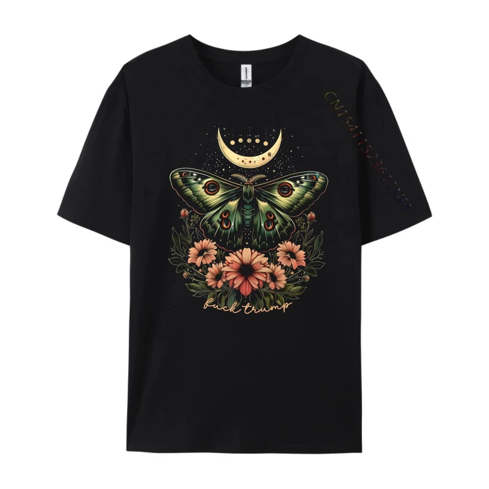 

Celestial Moth Flutterby Graphic Tees Funny T Shirts Streetwear Men Design Harajuku Men's Cotton T-Shirts