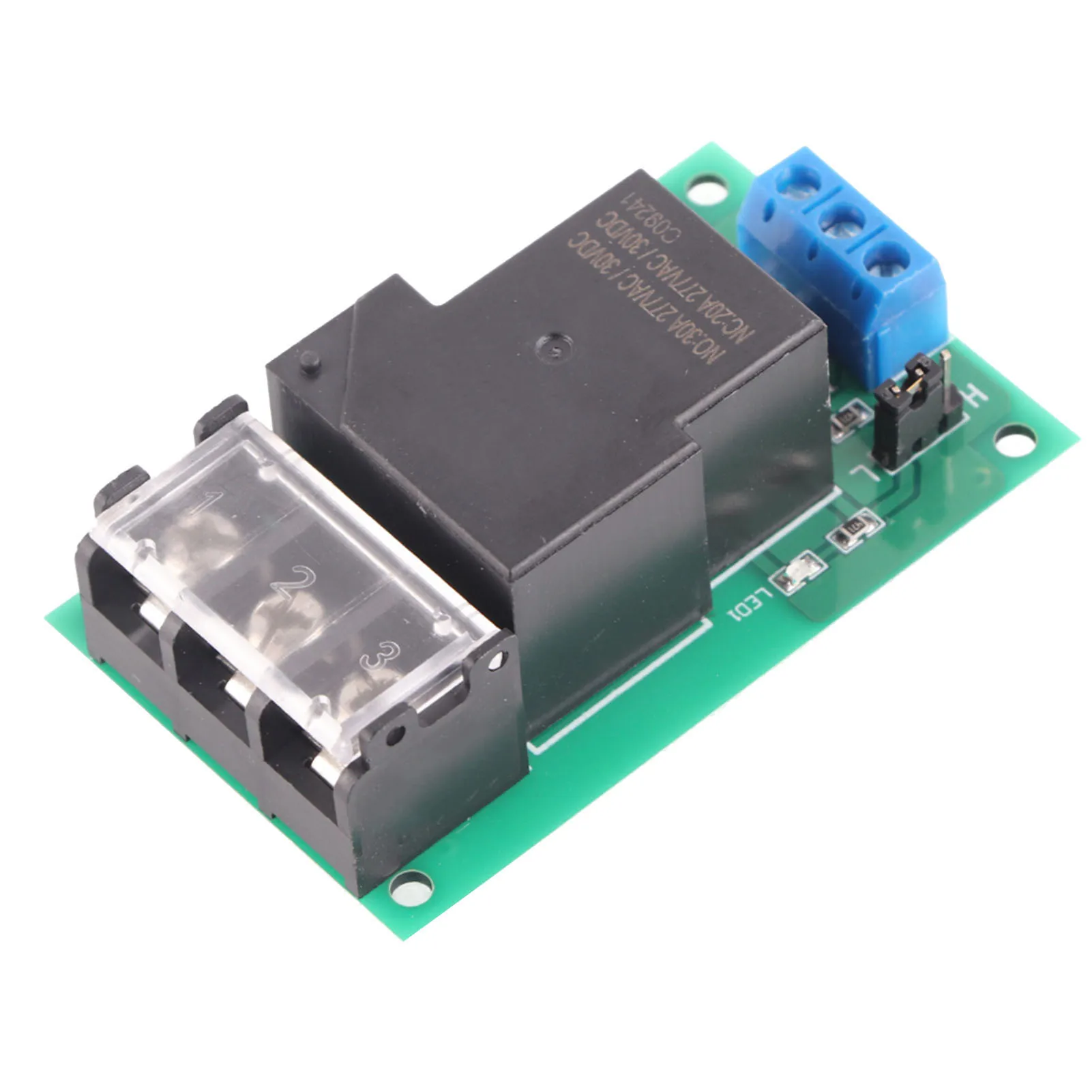 YYG-2 30A Relay Module Optocoupler Isolation Relay High Power One Way Relay Module High/Low Level Trigger DC 5/12/24V