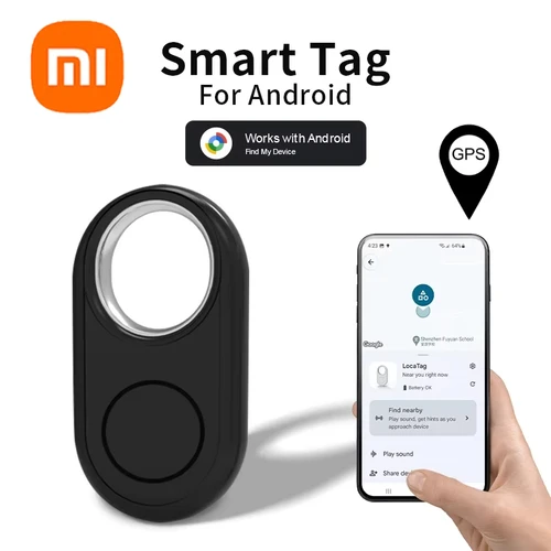 Rastreador GPS Xiaomi para teléfonos Samsung Android Google Find My Device localizador Bluetooth posicionamiento Global etiqueta antipérdida