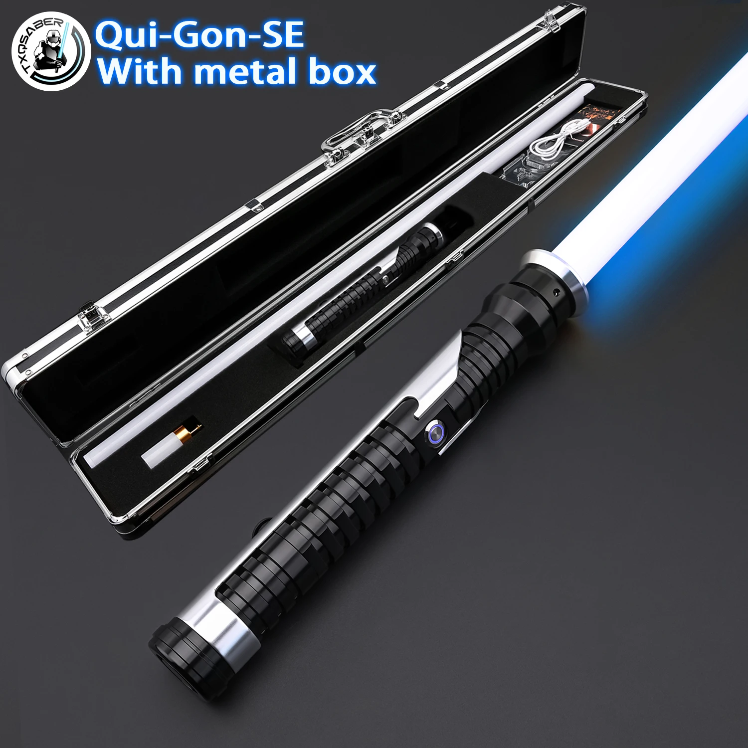 

TXQSABER With Metal Suitcase DarkHunter Knightfall Cal SE Neo Pixel Proffie Smooth Swing Lightsaber Force LightSaber Laser Sword