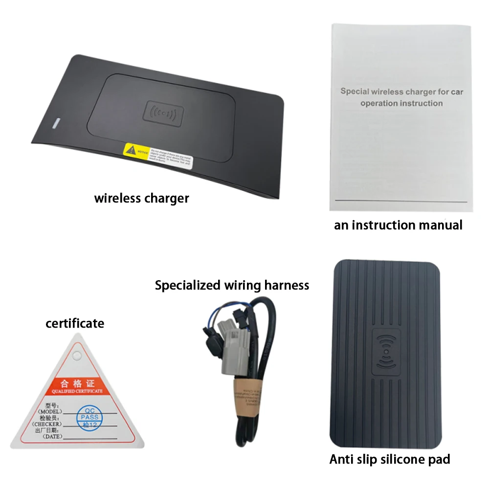for Renault Megane IV 4 Mk4 Grandcoupe Center Console Storage Wireless Mobile Phone Charger QI 18W iPhone Magsafe Fast Charging