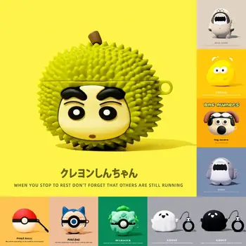 適用於 AirPods 1 2 3 4 Pro 2 Pro 3 蠟筆鯊魚狗矽膠耳機保護套配件 10 最佳銷售 iPod 2 保護套 - №3