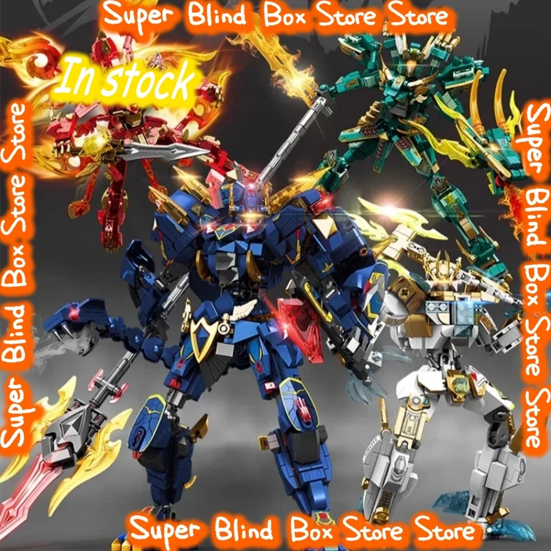 

SEMBO BLOCK Trend Kirin Warrior Mecha Transformable God of War Building Blocks Set Official Licensed Assemble Model Toy For Boys