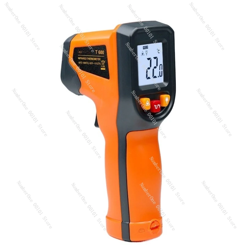 

600 degree infrared thermometer, high-precision thermometer gun, industrial oil temperature gun