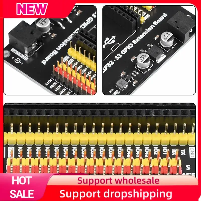 Superior Tech-Ready Iot Expansion Board With GPIO For Esp32-S3 Compatible Devices, Dc5x2.1 Connector