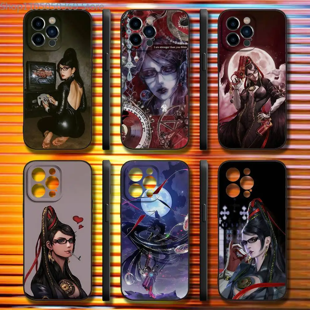 

B-Bayonetta Phone Case For iPhone 17,16,15,14,13,12,11,Pro,Max,Plus,X,XS,SE4,E,Mini,Soft Black Case