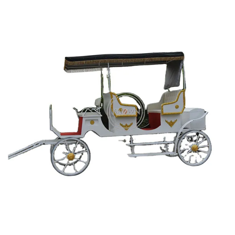 OEM Double Row Cinderella Car Electric Wedding Royal Horse Carriage Manufacturer for Sale