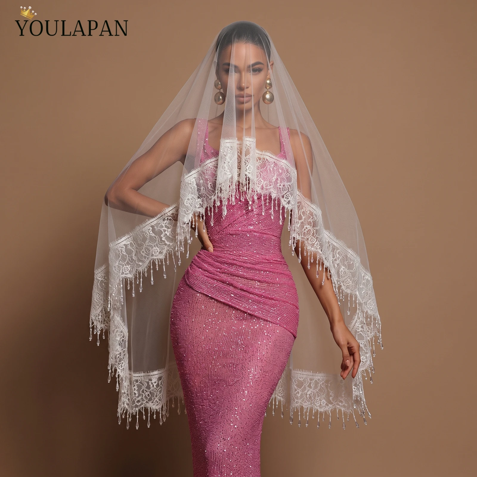 YouLaPan スペイン製ヴィンテージレースエッジクリスタ - Tassel Fringe Trim のレビューと価格