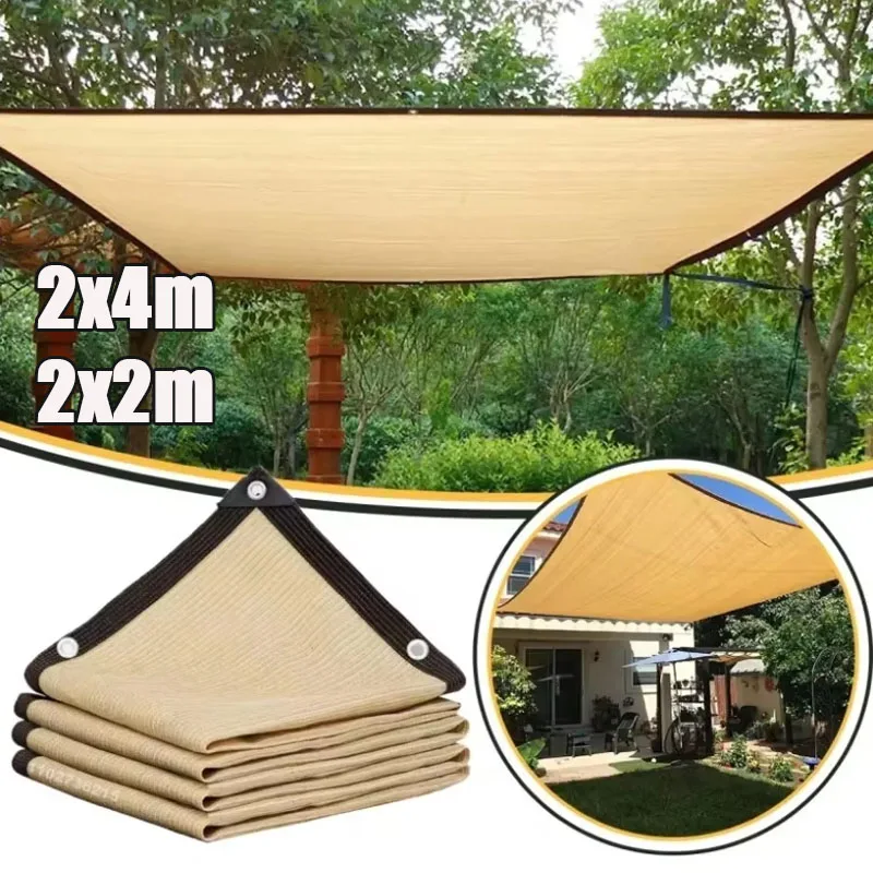 1-4 Stück Robustes Atmungsaktives Sonnenschutznetz Wasserdichtes Markisen-Gewebe Sonnenschutz für Garten, Terrasse, Pool, Carport im Freien