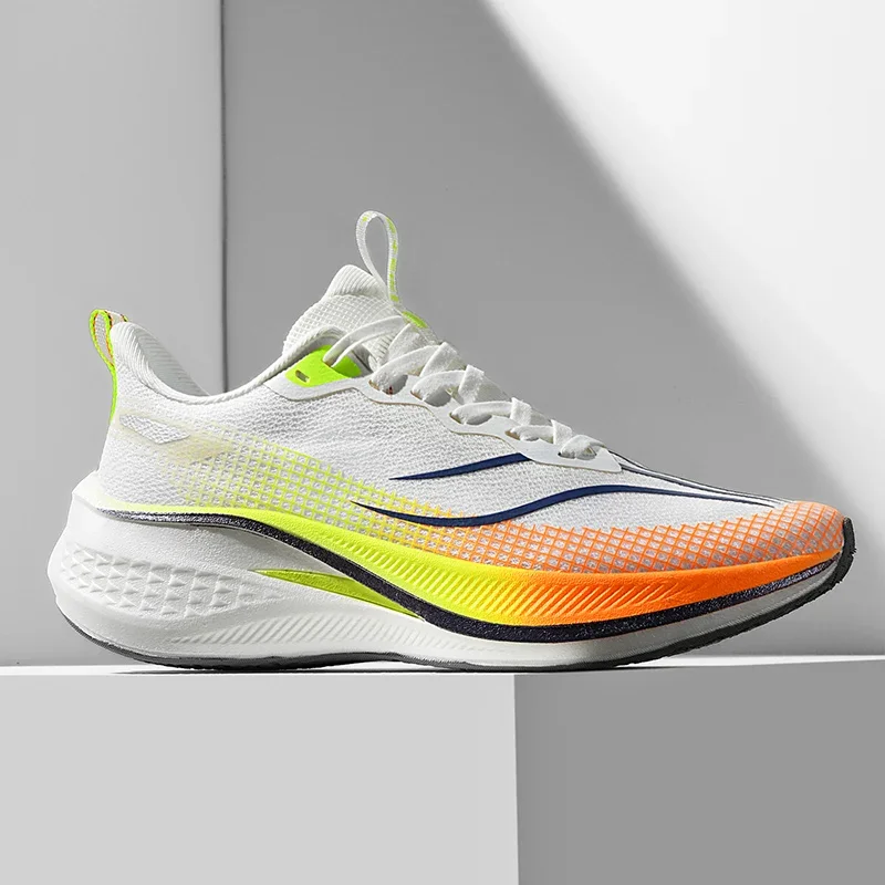 

Running Shoes Men Women High Quality Full Palm Carbon Plate Cushion Breathable Lightweight Athletic Training Footwear Male