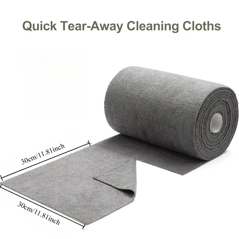 75PCS XL Tear-Off Dish Cloth Roll, Washable Microfiber Kitchen Towel, Streak-Free Absorbent Cleaning Wipes for Home Car Shop
