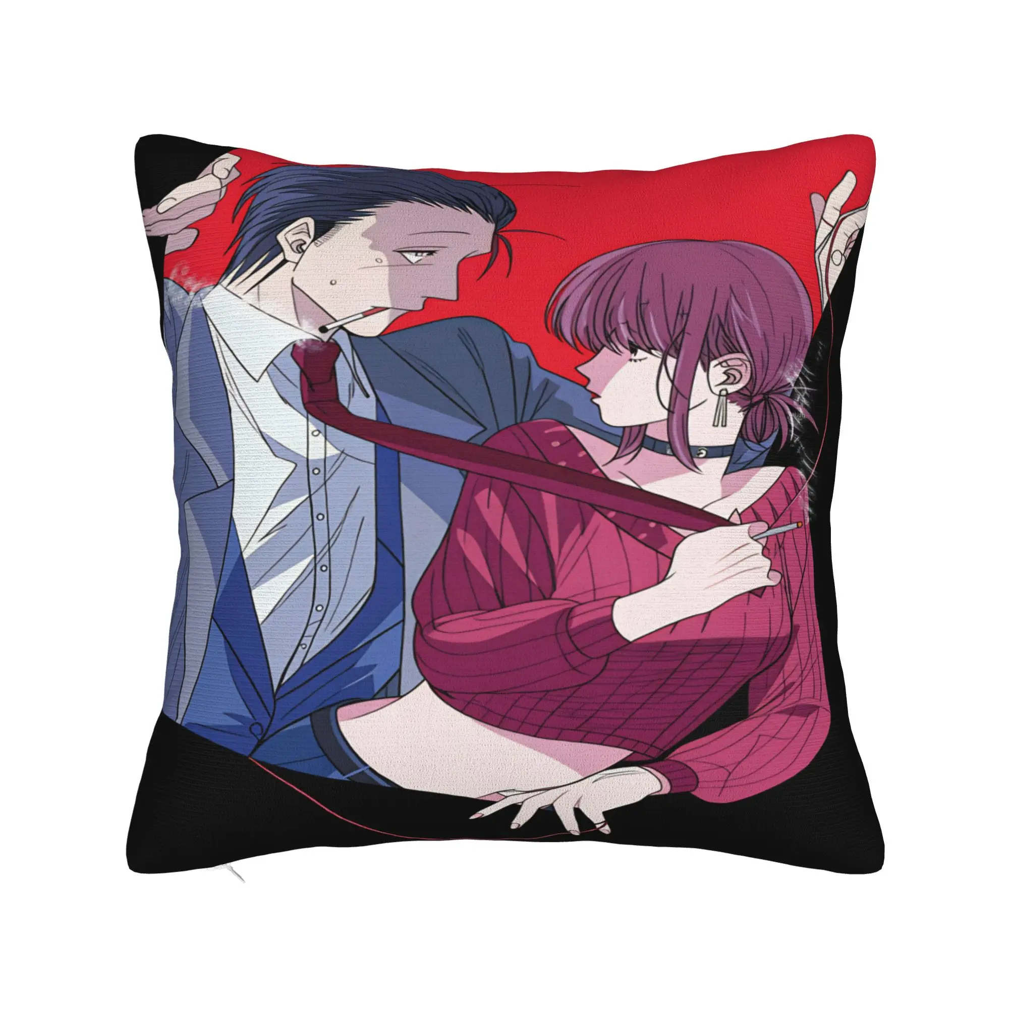 Pillow Cover Smoking Behind Supermarket Yamada  Cute Funny Pillow Case For Sofa Home Decor Pillowcases