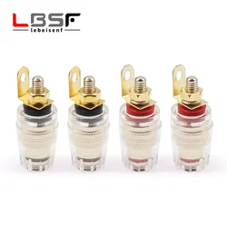 4pcs/2Pairs 32.5mm 4mm Binding Post Terminal Speaker Test Banana Plug Socket Connector Amplifier Speaker K5DB