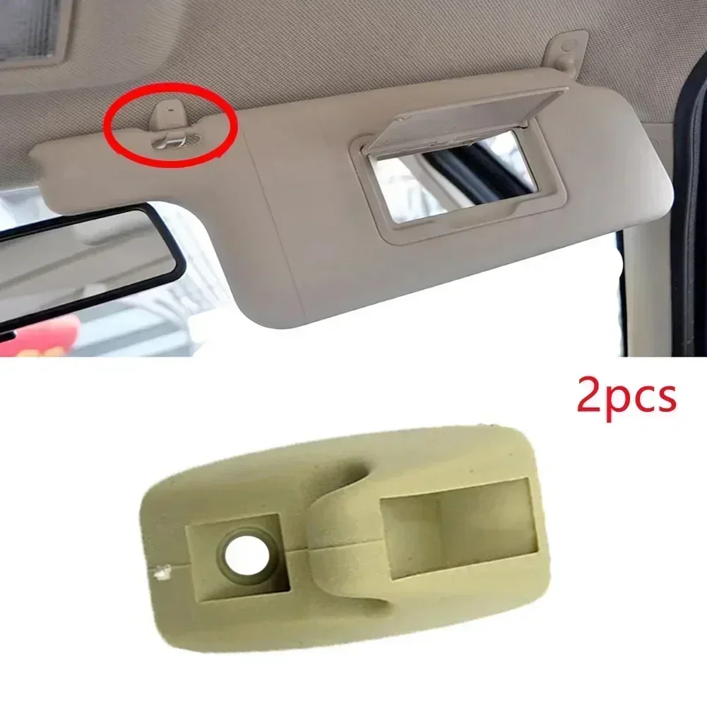 2pcs Car Sun Visor Support Clip Retainer Hanger Beige Holder Hook Bracket OE 191857559 For Rabbit 1979-1984 MK1 1979-1984