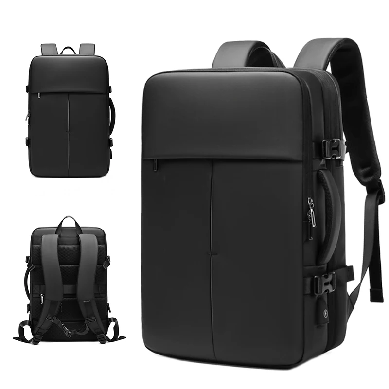 

Hot Selling Large Capacity Waterproof Multifunctional Travel Backpack USB Business Notebook Geometric Oxford Zipper