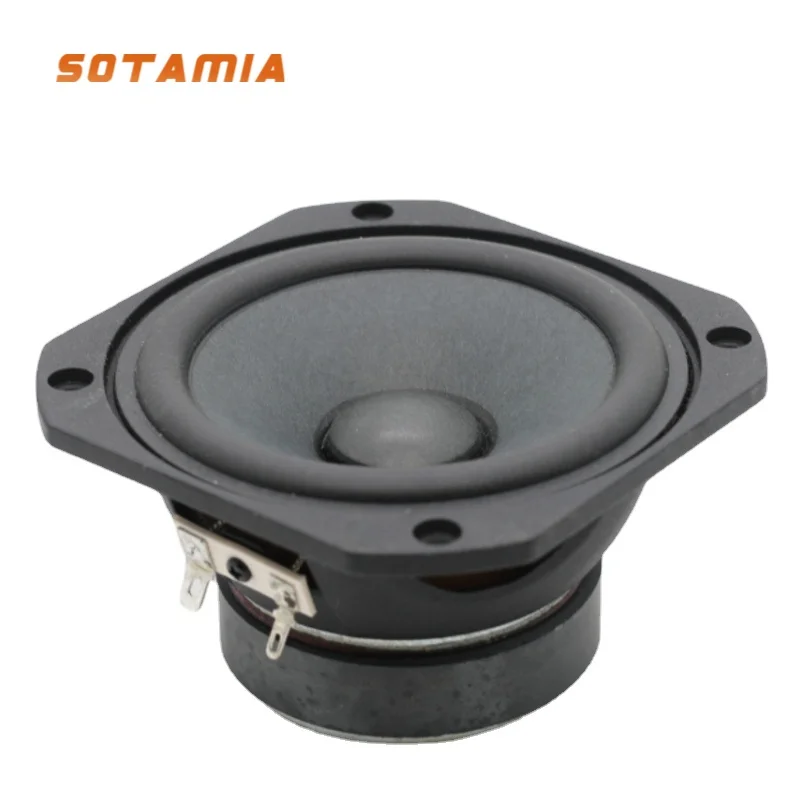 SOTAMIA 4 Inch Mid-range Bass Audio Speaker 8 Ohm 20-80W woofer Loudspeaker Aluminum Frame Wool Paper Basin Bookshelf Upgrade