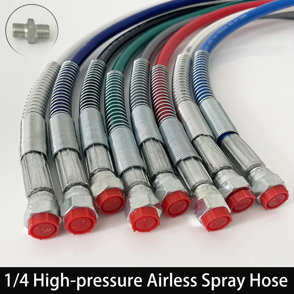 

High Quality High-pressure Airless Double-layer Fiber Spraying Hose With 1/4 Interface Connector Connected to Spraying Machine
