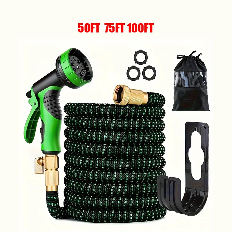 

1Pcs 50FT/75FT/100FT Garden Telescopic Hose Expandable Multifunctional Water Gun High-Pressure Watering Gardening Tools