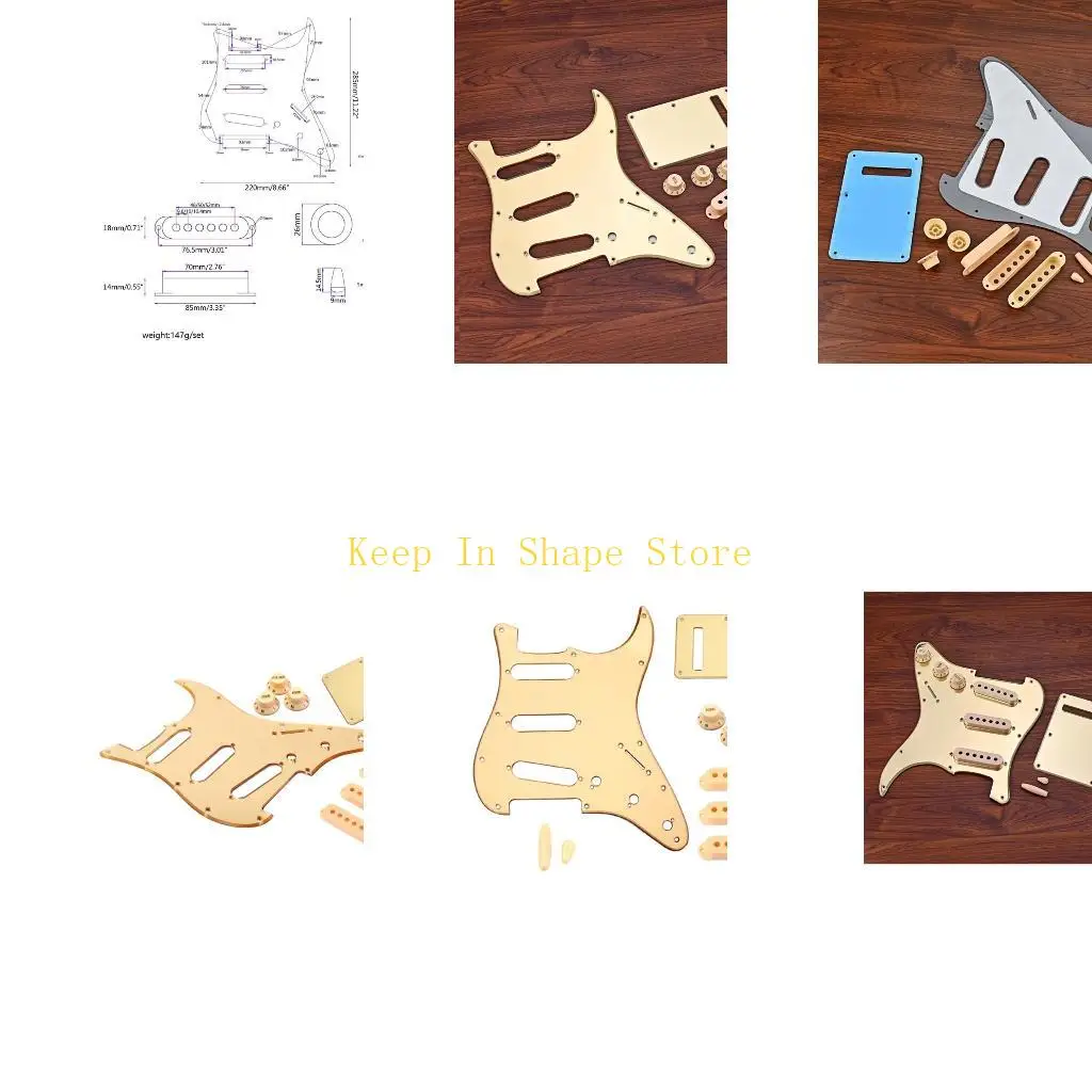 

U1JC Гитара с одной/одинарной/одинарной катушкой, загруженная предварительно проводная накладка, задняя панель с ручками, для