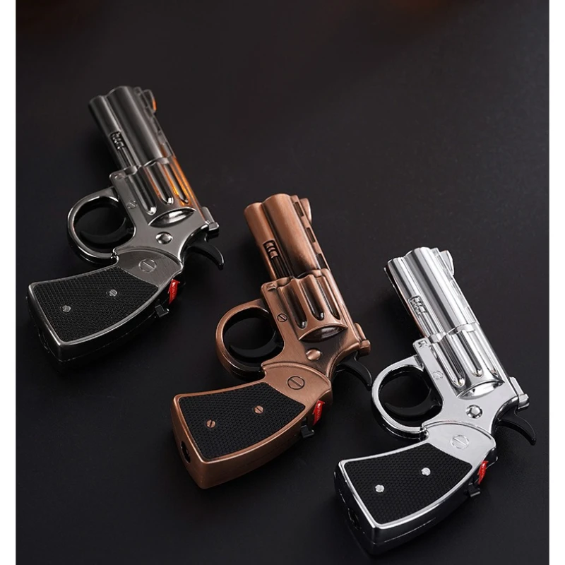Pistol Ignitor Tahan Angin Logam Tiup Pemantik Cerutu Tiup Switchable Api Pistol Pemantik Rokok & Aksesoris Merokok