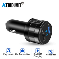 Handsfree Bluetooth 4.2 FM Transmitter 2.1A Dual USB Ports Modulator Car Charger MP3 Player Cigarette Lighter Adapter Dropshippi