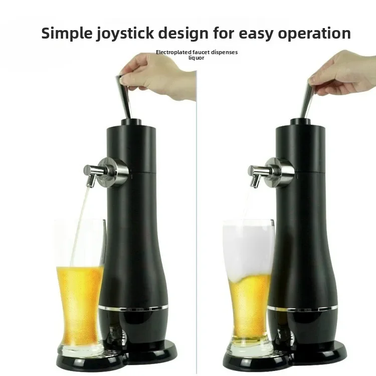 Ultrasonic Beer Foamer, Household Three-dimensional Beer Maker, Electric Beverage Dispenser for Home Use