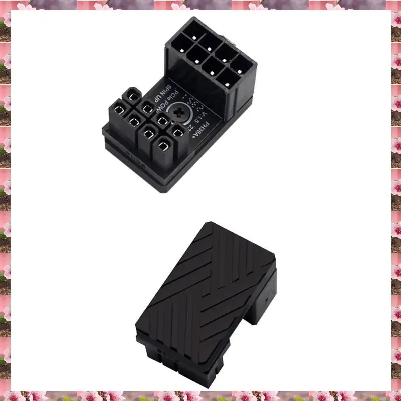 

2025 Graphics Card Power Supply Adapter Elbow 180°, GPU PSU Steering Connector PCI-E 8Pin Rotating Wiring Artifact,Graphics Card